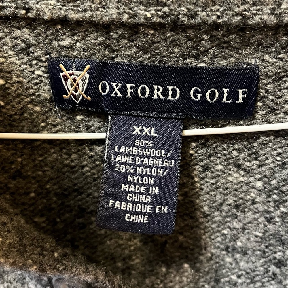 Men’s Oxford Golf Wool Pullover 80% Lambs Wool - Picture 4 of 5